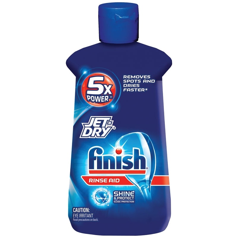 Finish Jet-Dry 75713 Rinse Agent, 8.45 oz, Liquid, Perfumed, Blue/Green