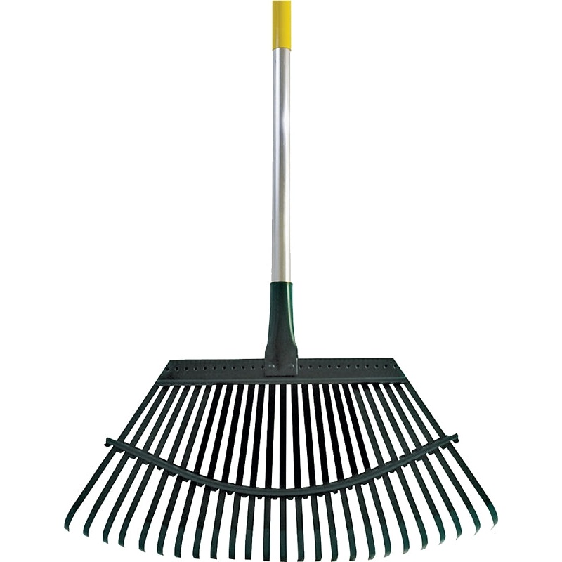 Flexrake 1A Lawn Rake, Steel Tine, 25-Tine, Aluminum Handle, 48 in L Handle