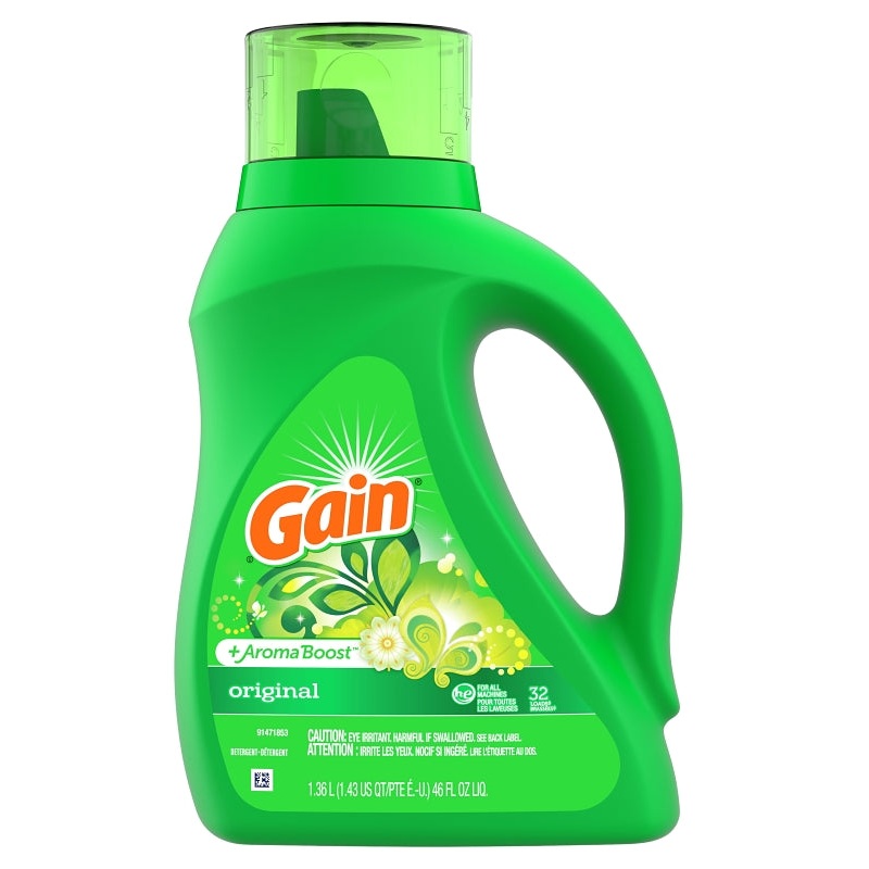 Gain 55861 Laundry Detergent, 50 fl-oz Bottle, Liquid, Floral, Pack of 6