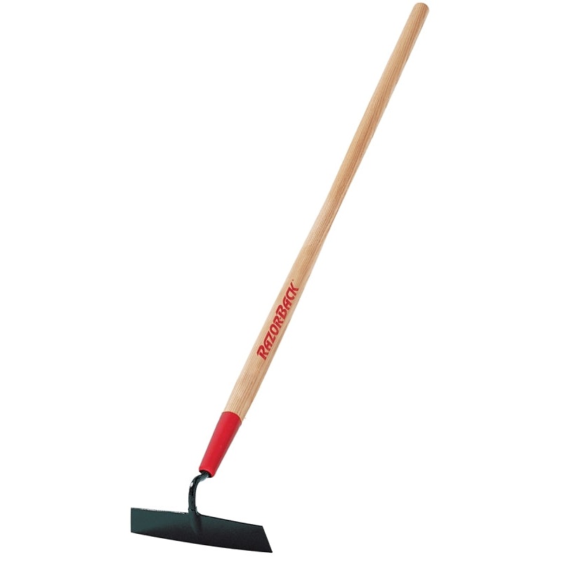 Razor-Back 66135 Onion Hoe with Wood Handle, 7 in W Blade, 3-1/2 in L Blade, Steel Blade, Wood Handle