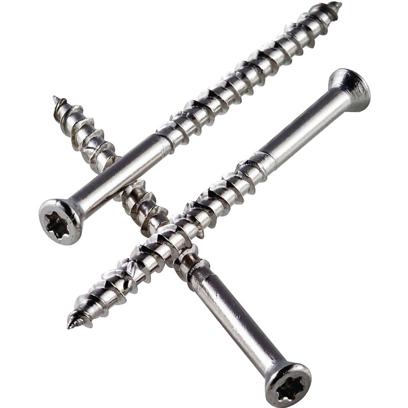 Simpson Strong-Tie T08162DWP Deck Screw, #8 Thread, 1-5/8 in L, Box Thread, Flat Head, 6-Lobe Drive, Stainless Steel