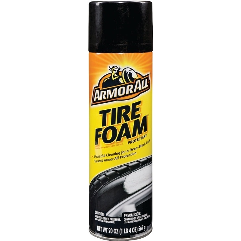 Armor All 40320 Tire Foam Protectant, 20 oz, Aerosol Can, Liquid