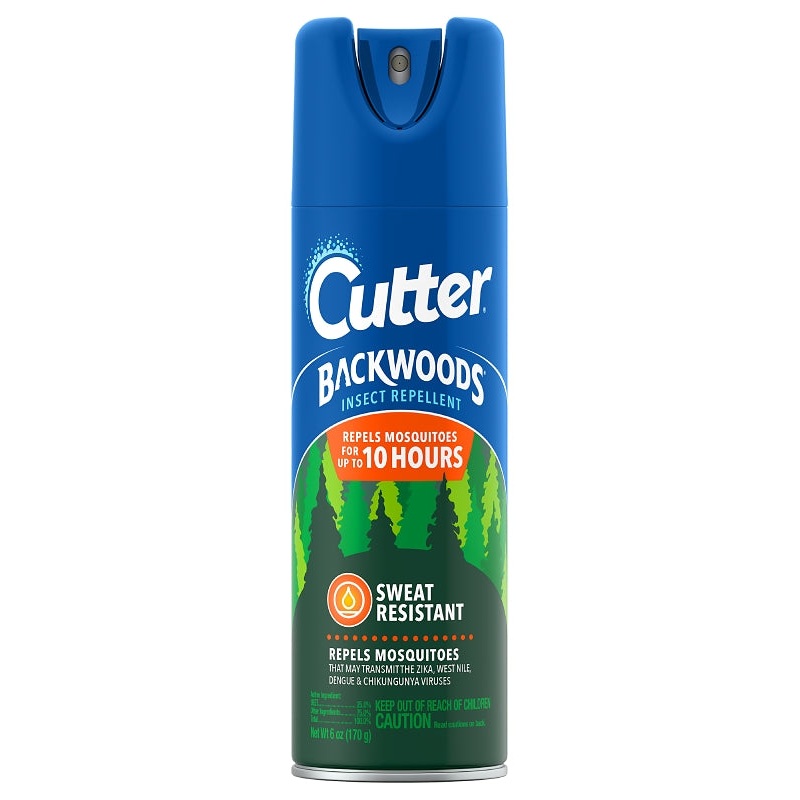 Cutter Backwoods 96280 Insect Repellent, 6 oz Aerosol Can, Liquid, Light Yellow, Deet, Ethanol