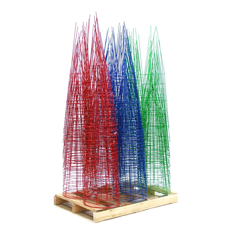 Glamos Wire 71654 Heavy-Duty Plant Support, 54 in L, 16 in W, Steel, Green, Red, Vibrant Blue