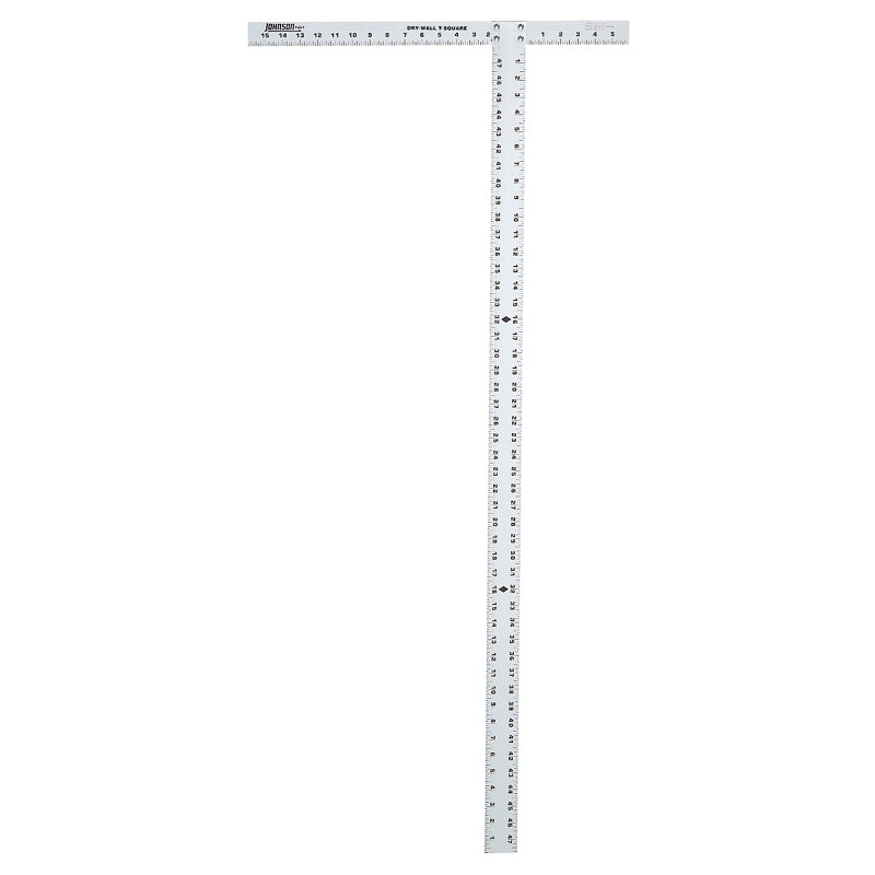 Johnson JTS48 Drywall T-Square, 1/8 in Graduation, Aluminum