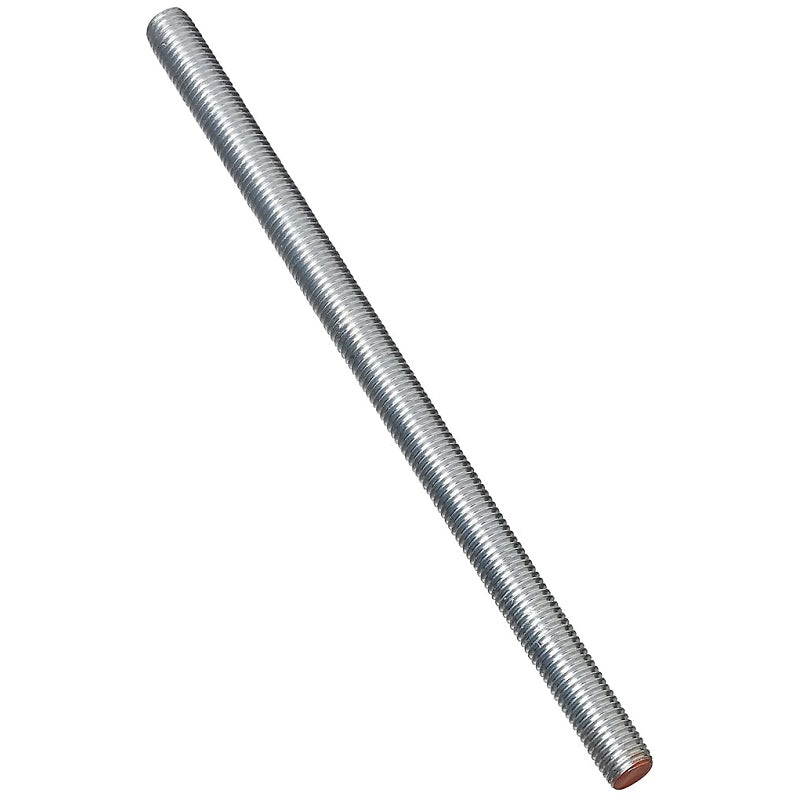 National Hardware N179-630 Threaded Rod, 5/8-11 Thread, 72 in L, A Grade, Steel, Zinc, UNC Thread