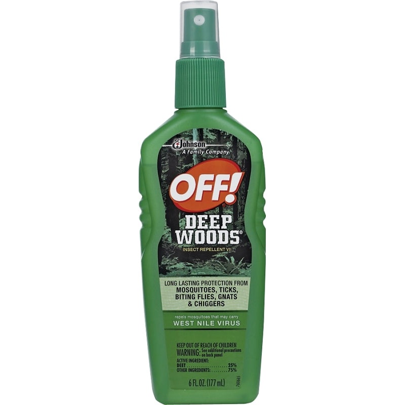 OFF! Deep Woods 21845 Insect Repellent VII, 6 fl-oz, Liquid, Clear, Pleasant