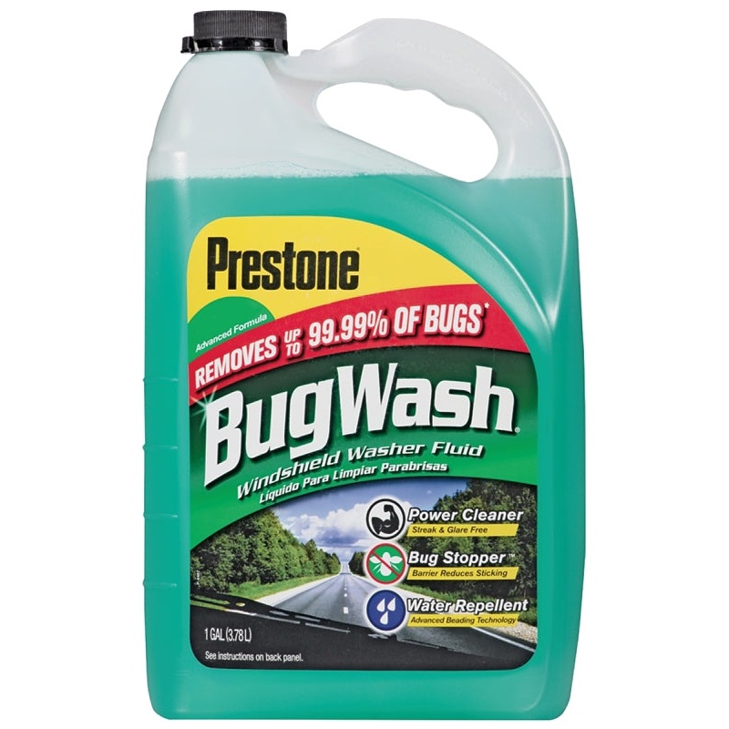 Prestone AS657 Windshield Washer Fluid, Green, 1 gal, Bottle, Pack of 6