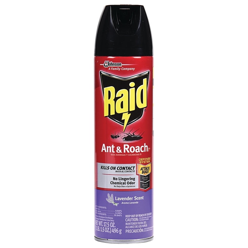 Raid 73963 Ant and Roach Killer, Liquid, Spray Application, 17.5 oz