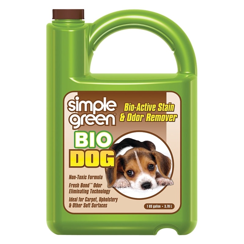 Simple Green 2010000415302 Bio Dog Stain and Odor Remover, Liquid, Fresh, 1 gal, Pack of 4