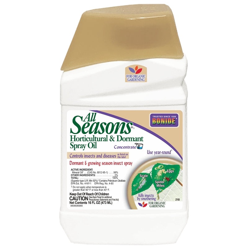 Bonide 210 Horticultural Spray Oil, Liquid, Spray Application, 1 pt