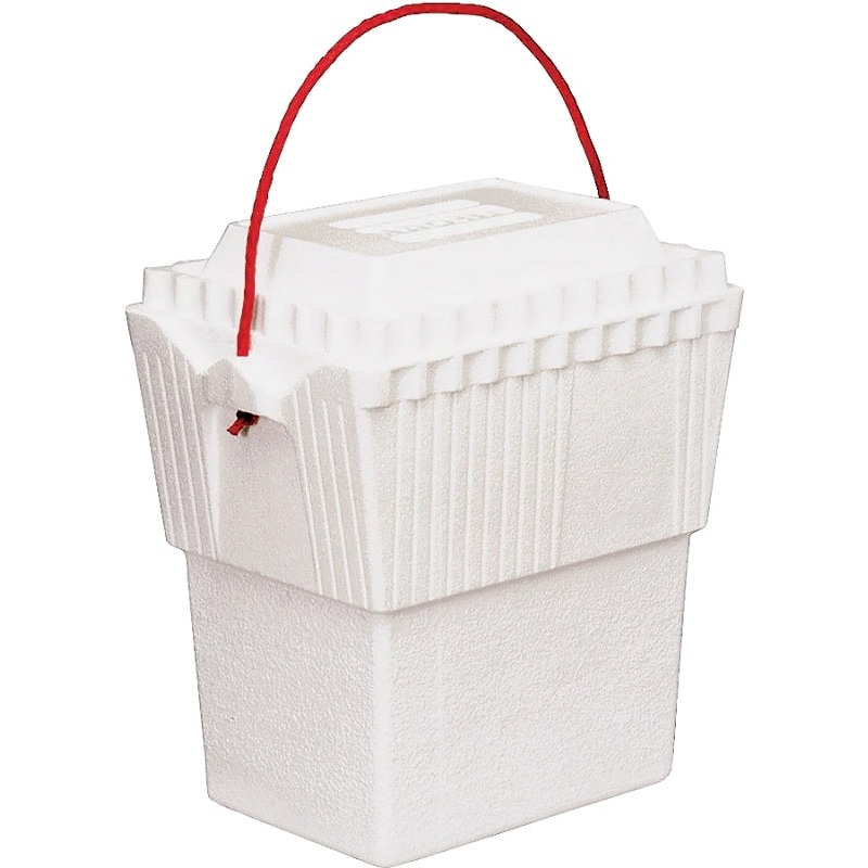 Lifoam 3417 Ice Chest, 11-1/2 in L x 8 in W x 13-1/4 in H Exterior, 12 qt Cooler, Styrofoam, White, Pack of 24