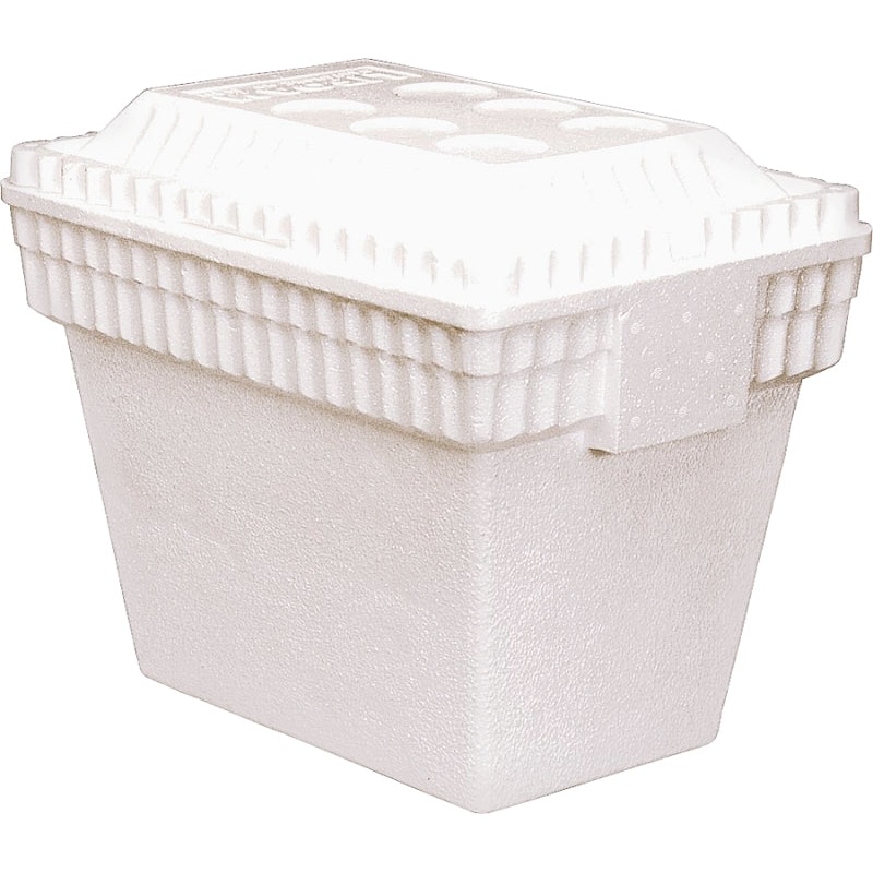 Lifoam 3542 Ice Chest, 17 in L x 12 in W x 14-3/8 in H Exterior, 12 qt Cooler, Styrofoam, White, Pack of 12