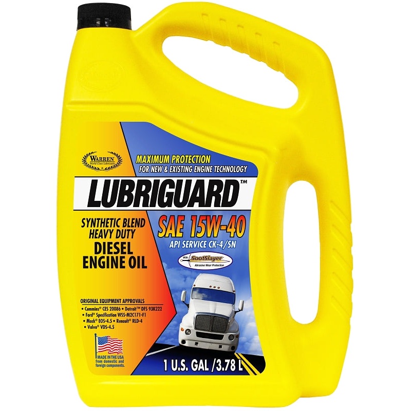Lubriguard 704326 Heavy-Duty Diesel Engine Oil, 15W-40, 1 gal, Pack of 3