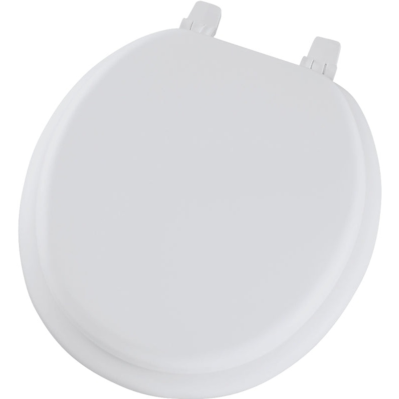 Mayfair 13EC-034 Toilet Seat, Round, Vinyl/Wood, Sky Blue, Twist Hinge
