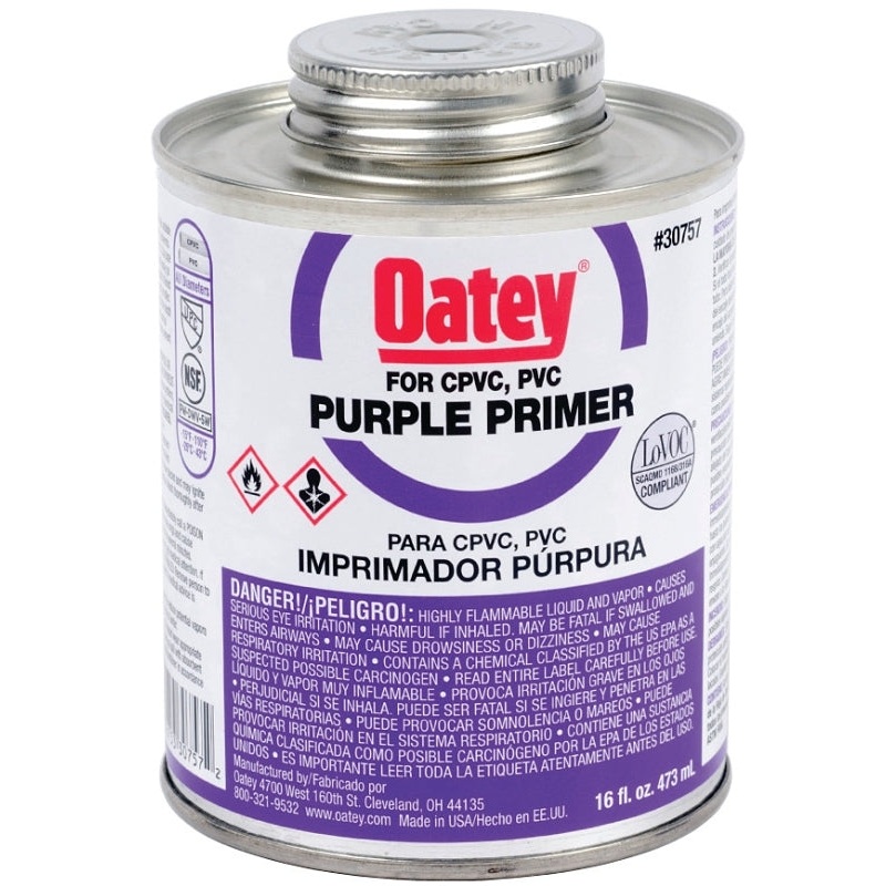 Oatey 30757 Primer, Liquid, Purple, 16 oz Case