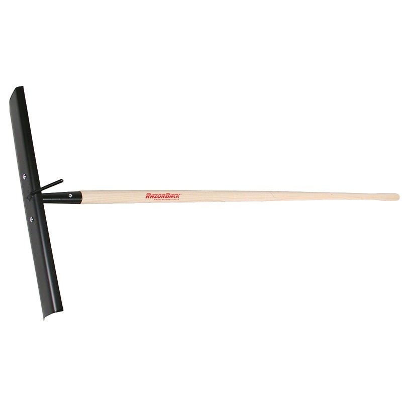 Razor-Back 83154 Concrete Rake with Rebar Hook, 60-1/2 in OAL, Hardwood Handle, Straight Handle, 60 in L Handle