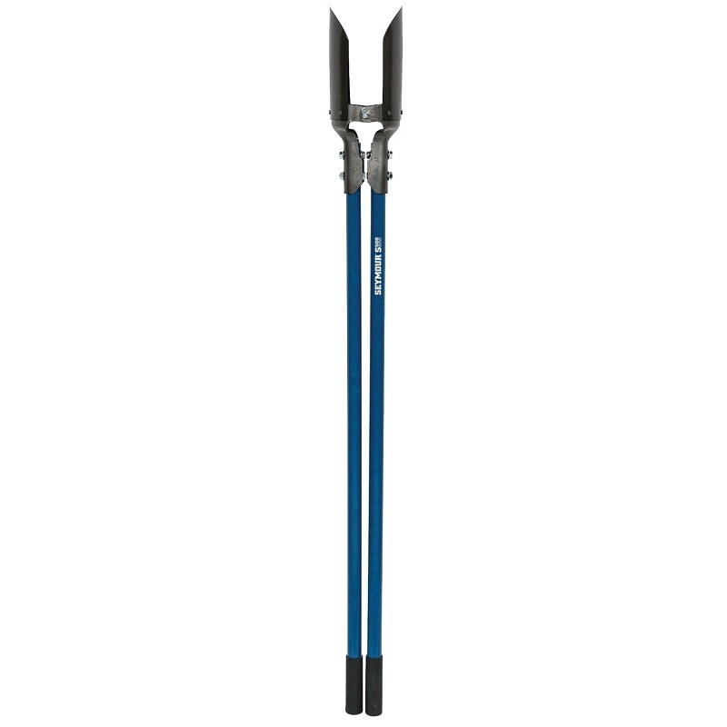 Seymour 21211 Post Hole Digger, 48 in L Handle, 59 in OAL, Triple Riveted Blade, Fiberglass Handle, HCS Blade