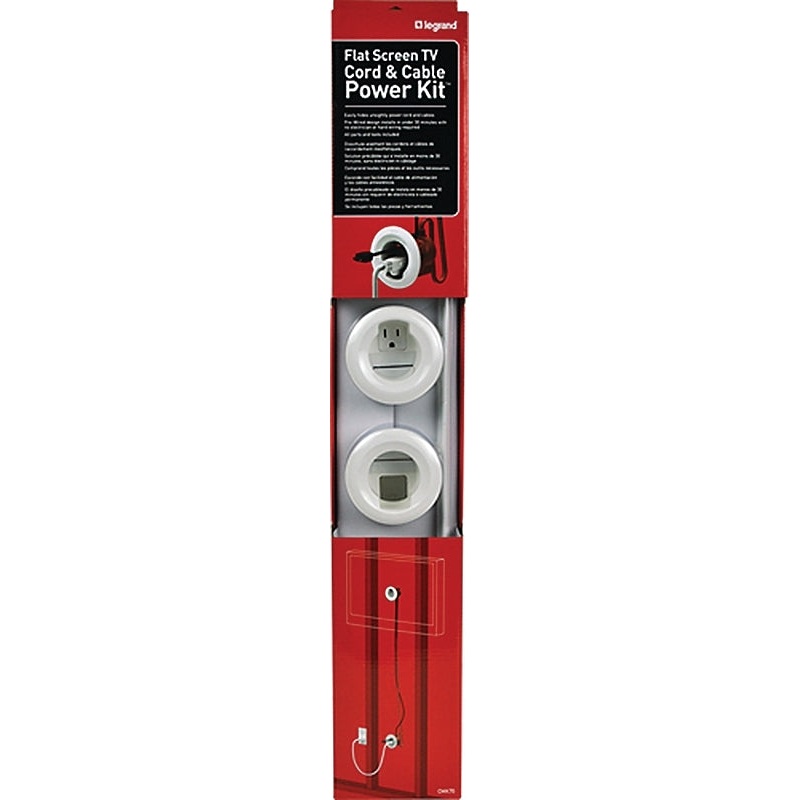 Wiremold CMK70 Cord and Cable Power Kit, Low Voltage Cable, White