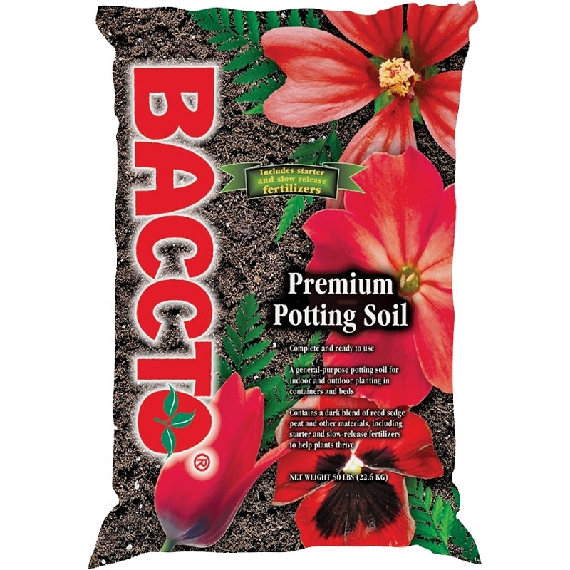 Baccto 1250P Potting Soil, Granular, Dark Brown/Light Brown, 50 lb, Bag