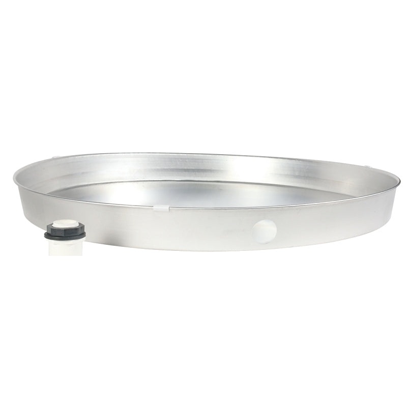 Camco USA 20830 Recyclable Drain Pan, Aluminum, For: Gas or Electric Water Heaters, 24 in ID x 2-1/4 in D