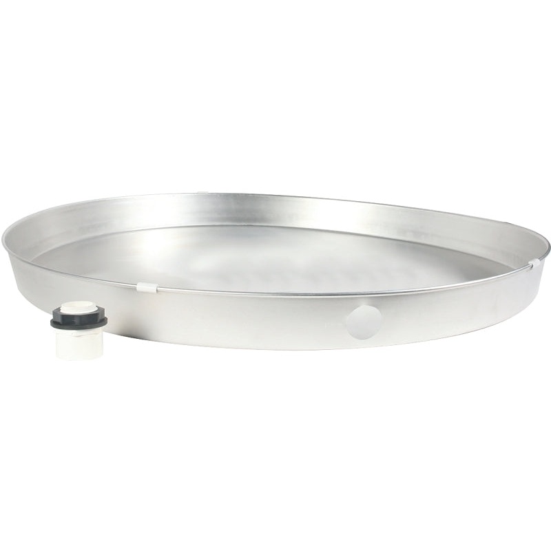 Camco USA 20860 Recyclable Drain Pan, Aluminum, For: Gas or Electric Water Heaters, 30 in ID x 2-1/4 in D