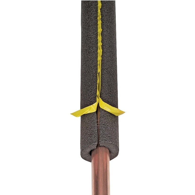 M-D 50158 Pipe Insulation, 6 ft L, Polyethylene, Black, 1/2 in Pipe, Pack of 70