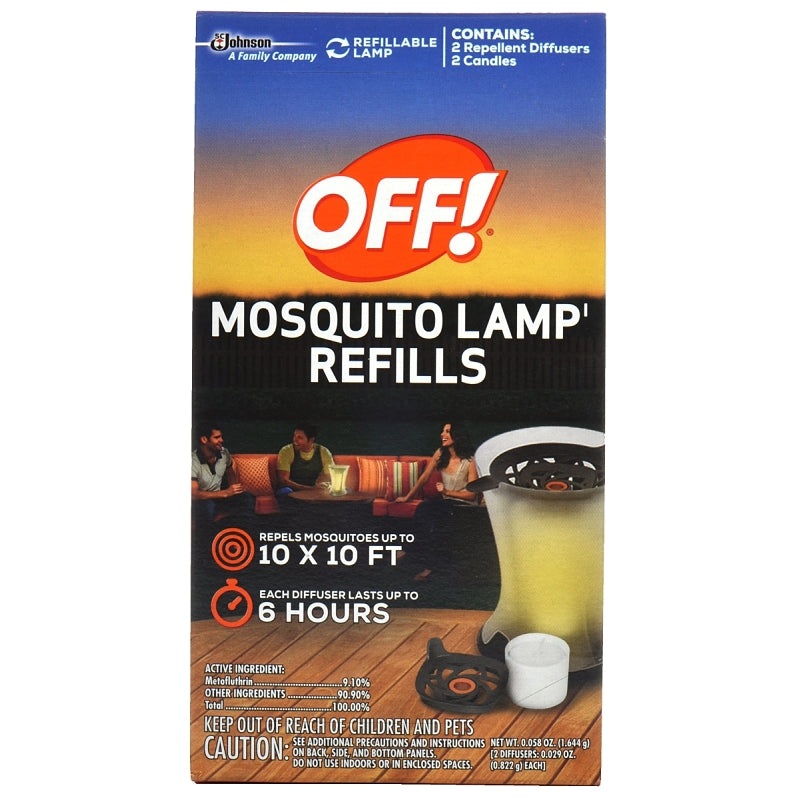 OFF! 76086 Mosquito Repellent Lamp Refill, 0.058 oz, Pack of 8