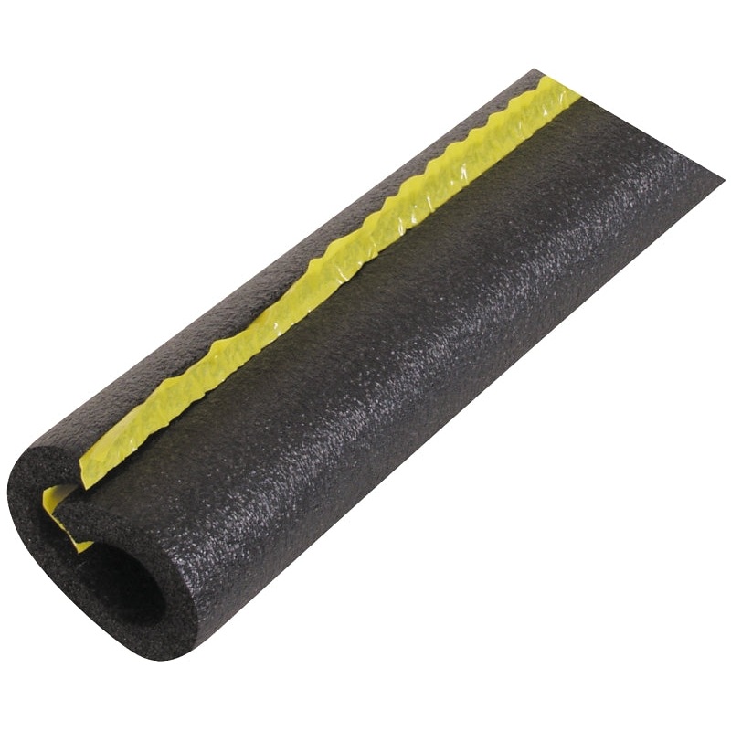 Quick R 50581T Pipe Insulation, 5/8 in ID x 1-5/8 in OD Dia, 6 ft L, Polyolefin, Charcoal, Pack of 51