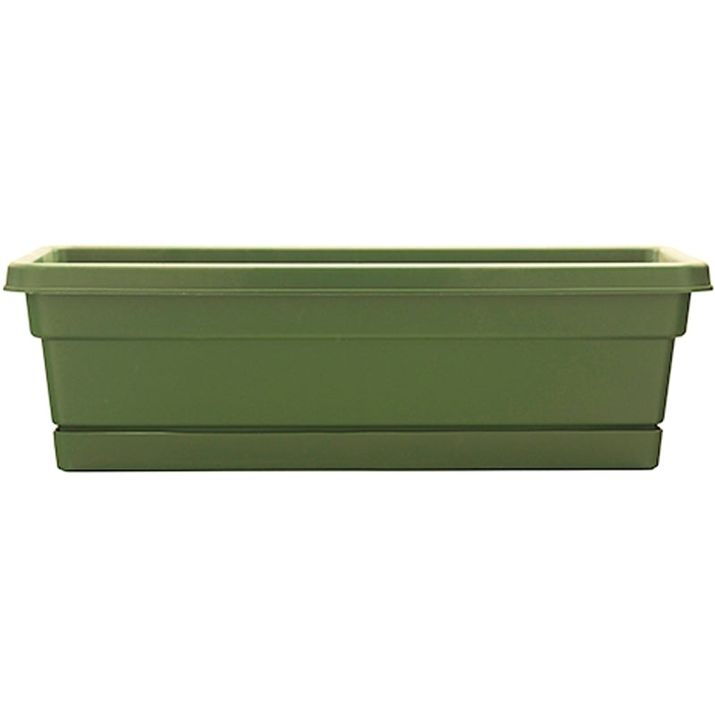 Southern Patio WB2412OG Window Box Planter, 7.22 in H, 8 in W, 23-3/4 in D, Dynamic Design, Polyresin, Olive Green