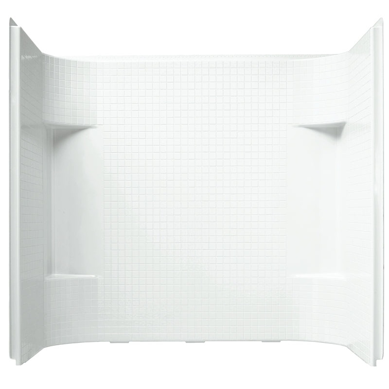 Sterling Accord Series 71144100-0 Bath/Shower Wall Set, 31-1/4 in L, 60 in W, 55 in H, Vikrell, Alcove Installation