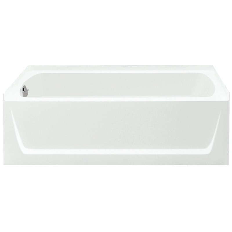 Sterling Ensemble 71121110-0 Series Bathtub, Left Drain Location, 55 gal Capacity, 60 in L, 32 in W, 20 in H, White
