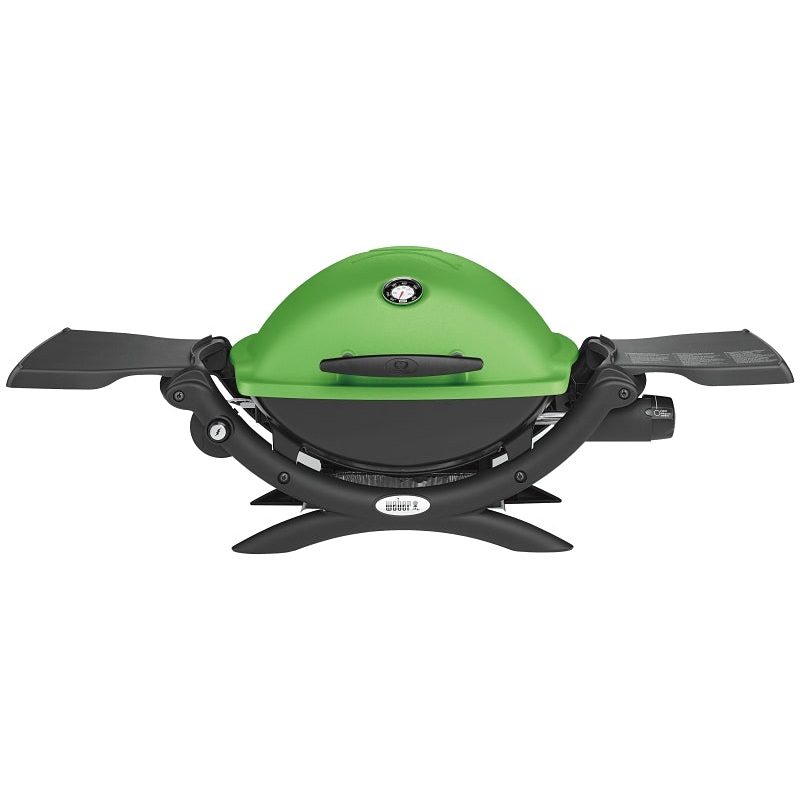 Weber Q 1200 Series 51070001 Gas Grill, 40.9 in W x 16.5 in D x 15.5 in H Dimensons, 8500 Btu/hr BTU, Green