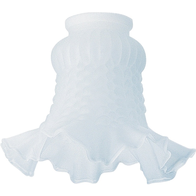 Westinghouse 8124200 Light Shade, Bell, Globe, Floral, Glass, White, Pack of 6
