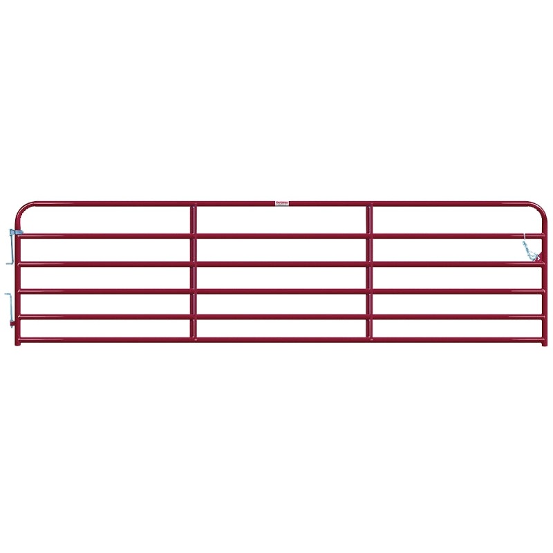 Behlen Country 40120161 Heavy-Duty Gate, 192 in W Gate, 50 in H Gate, 16 ga Frame Tube/Channel, Steel Frame, Red