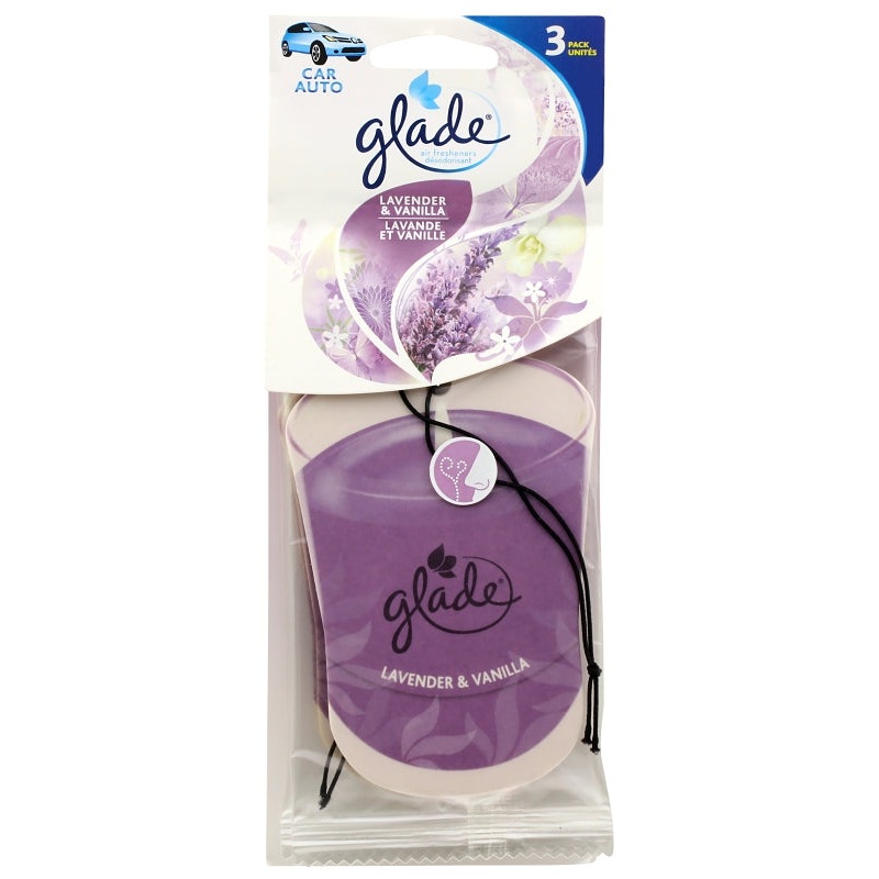 Glade 800002131 Air Freshener Card, Solid, Lavender/Vanilla