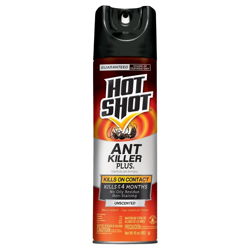 Hot Shot 4480-9 Ant Killer Plus, Liquid, Spray Application, 16 oz, Aerosol Can