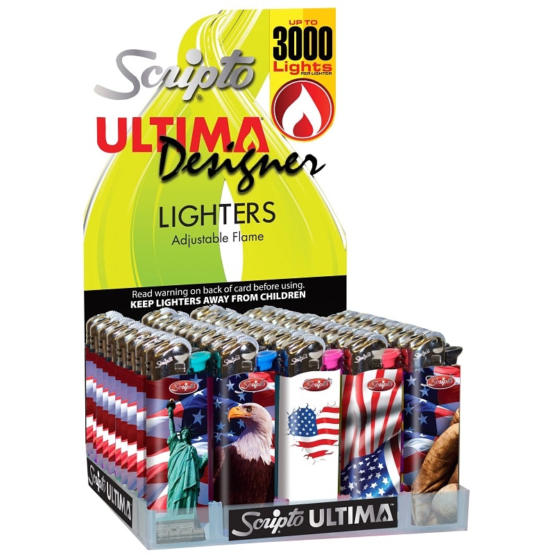 LIGHTER POCKET DSGNR PATRIOTIC, Pack of 50