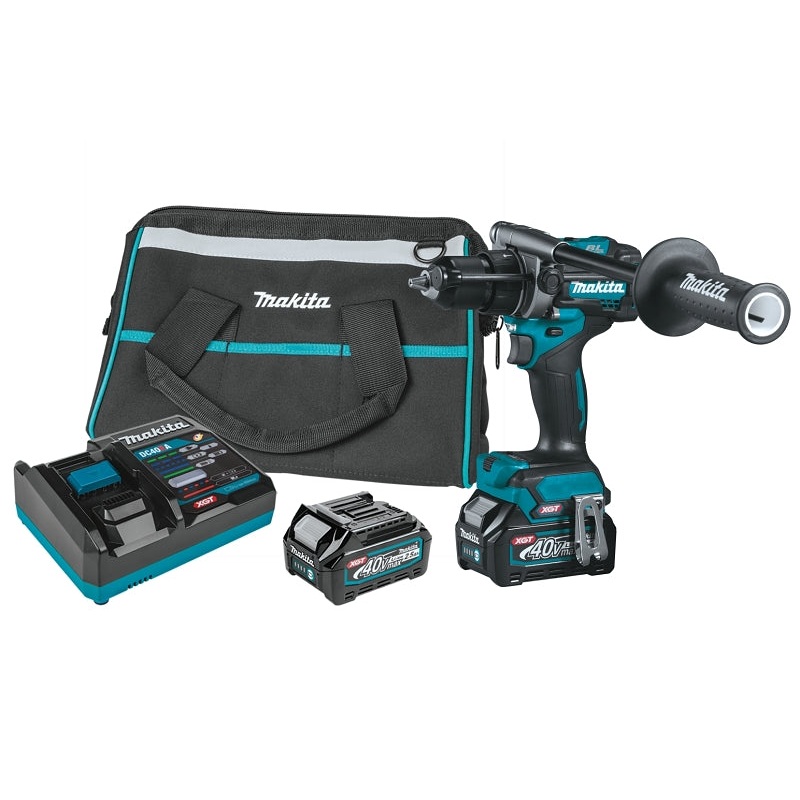 Makita XGT GPH01D Series Hammer Driver Drill Kit, Includes: (1) GPH01Z 40 V max XGT Brushless 1/2 in Hammer Driver Drill