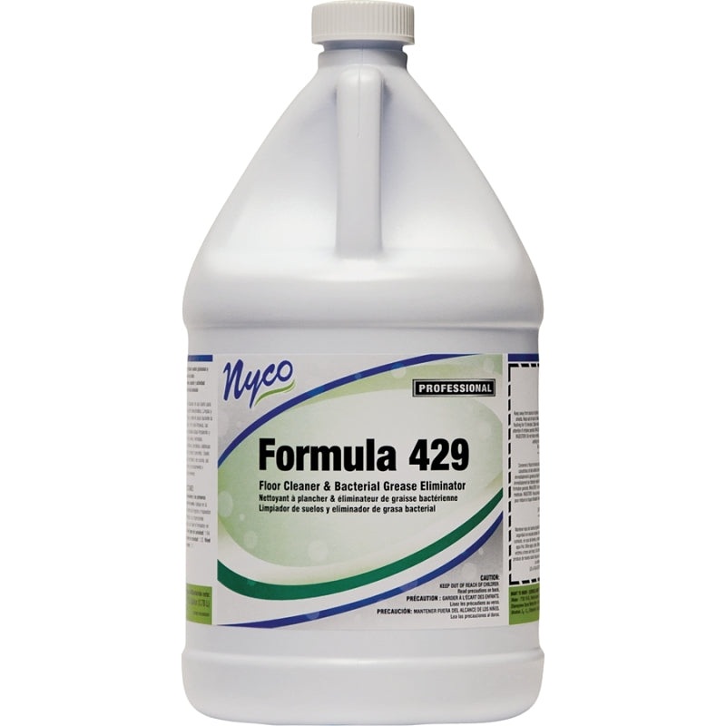 nyco NL429-G4 Floor Cleaner, 1 gal, Liquid, Pleasant, Green, Pack of 4