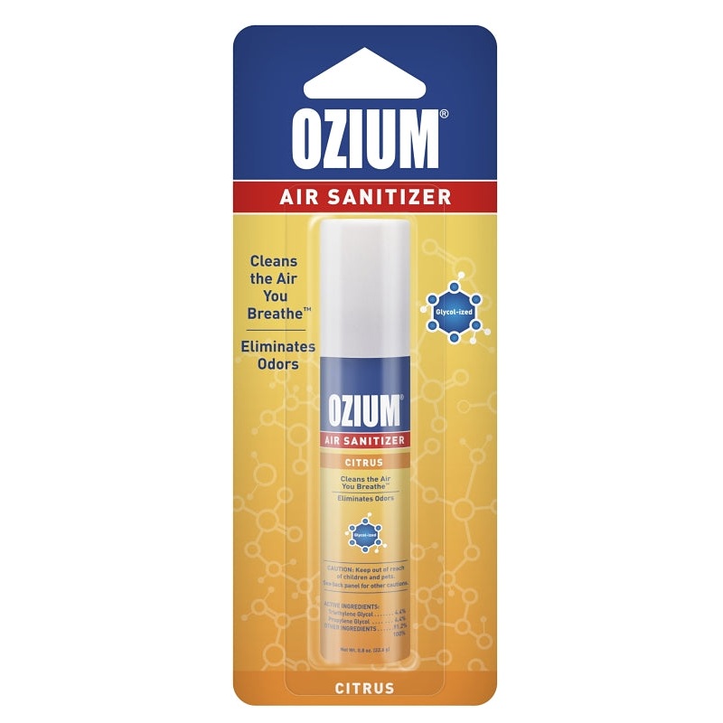 Ozium OZ-62 Air Freshener, 0.8 oz Aerosol Can, Citrus