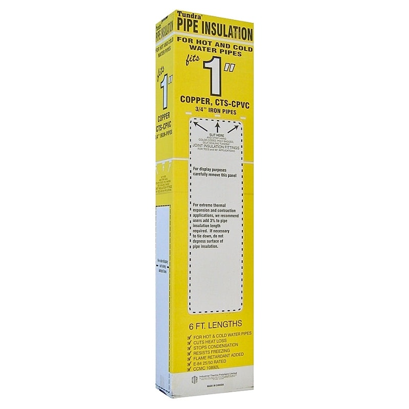 Quick R 31180U Pipe Insulation, 1-1/8 in ID x 1-7/8 in OD Dia, 6 ft L, Steel, Charcoal, Pack of 40