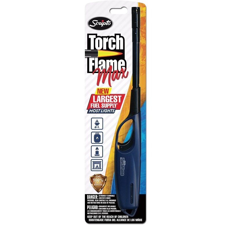 Scripto HW12 Utility Lighter, Butane, Black/Yellow, Pack of 12