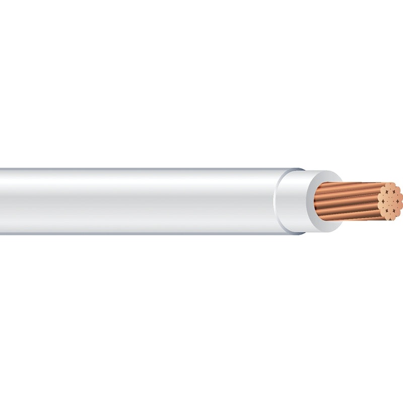 Southwire 22965852 Series Building Wire, White Sheath, 12 AWG Wire, 100 ft L, Copper Conductor, PVC Insulation