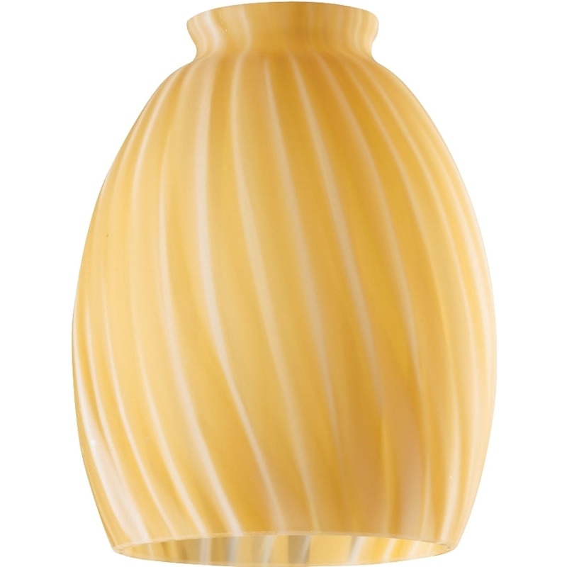 Westinghouse 8142700 Light Shade, Tapered Barrel, Glass, Yellow