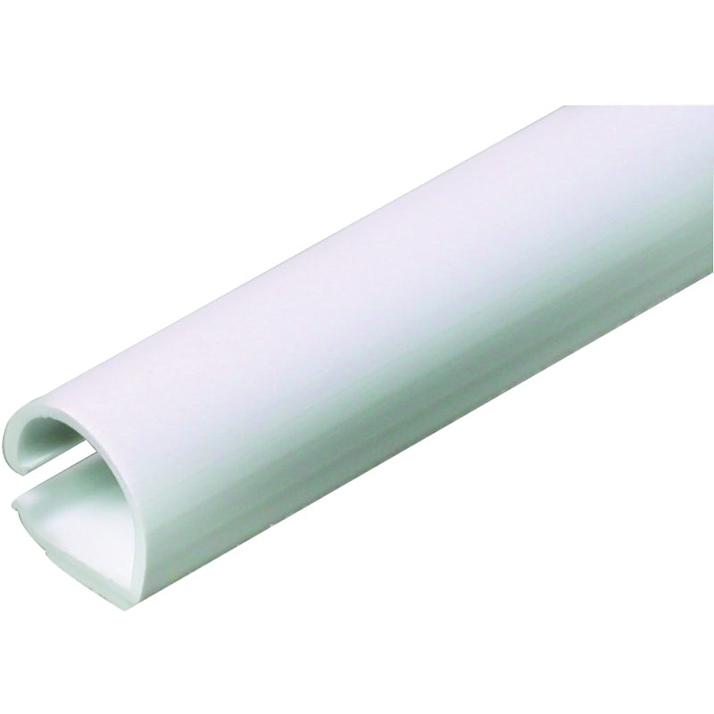Wiremold CordMate C10 Cord Channel, 60 in L, 3/8 in W, 1 -Channel, Plastic, White
