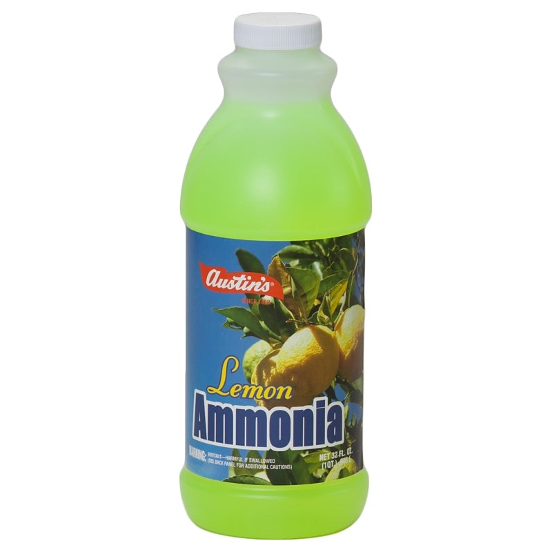 Austin 54200-00047 All-Purpose Lemon Ammonia, 1 qt Bottle, Liquid, Lemon, Yellow, Pack of 12