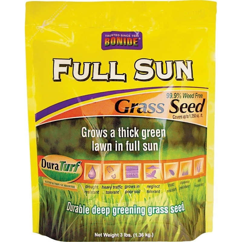 Bonide 60202 Full Sun Grass Seed, 3 lb Bag
