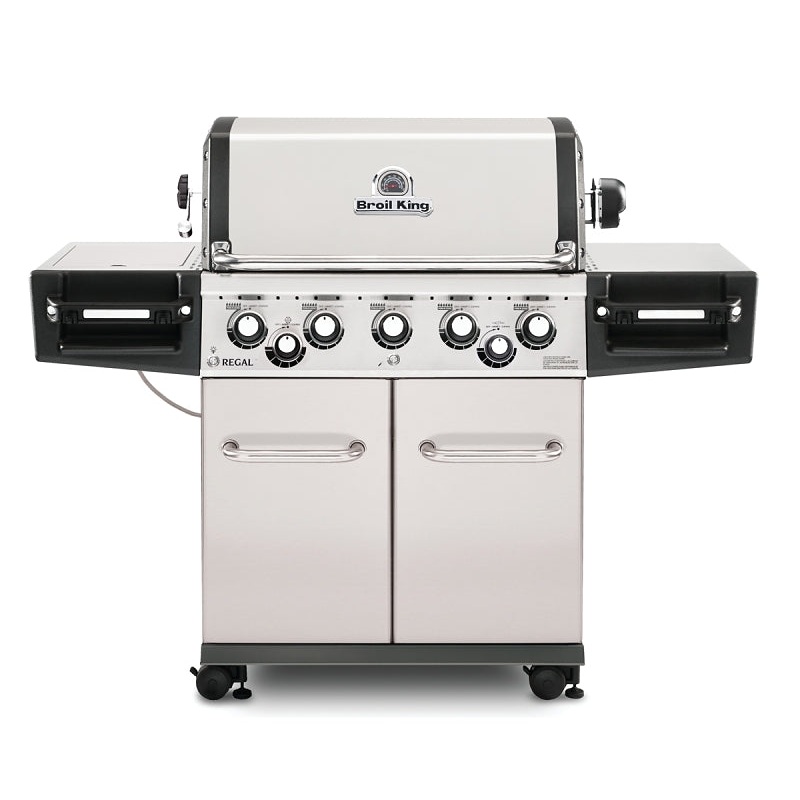 Broil King Regal 958347 Gas Grill, 55000 Btu/hr BTU, Natural Gas, 5 -Burner, 625 sq-in Primary Cooking Surface