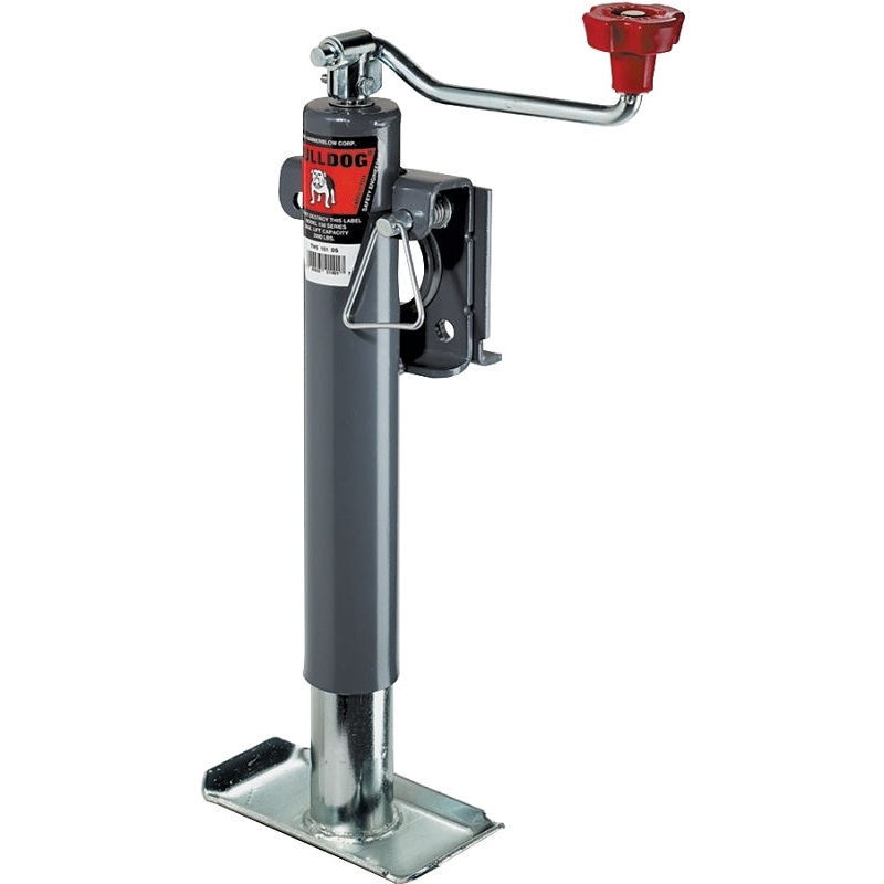 Bulldog 151401 Trailer Jack, 2000 lb Lifting, 1 ft 9 in Max Lift H, 27.8 in OAH, Steel